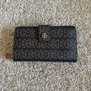 Black and Brown Logo Wallet